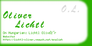 oliver lichtl business card